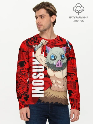 Мужской лонгслив базовый / Иноске, Клинок, рассекающий демонов