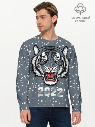 Мужской лонгслив базовый / Водяной тигр 2022