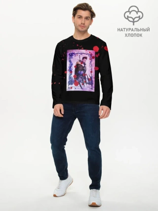 Мужской лонгслив базовый / Ведьмак Кошмар Волка Анимэ