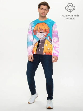 Мужской лонгслив базовый / КЛИНОК РАССЕКАЮЩИЙ ДЕМОНОВ, ЗЕНИТЦУ