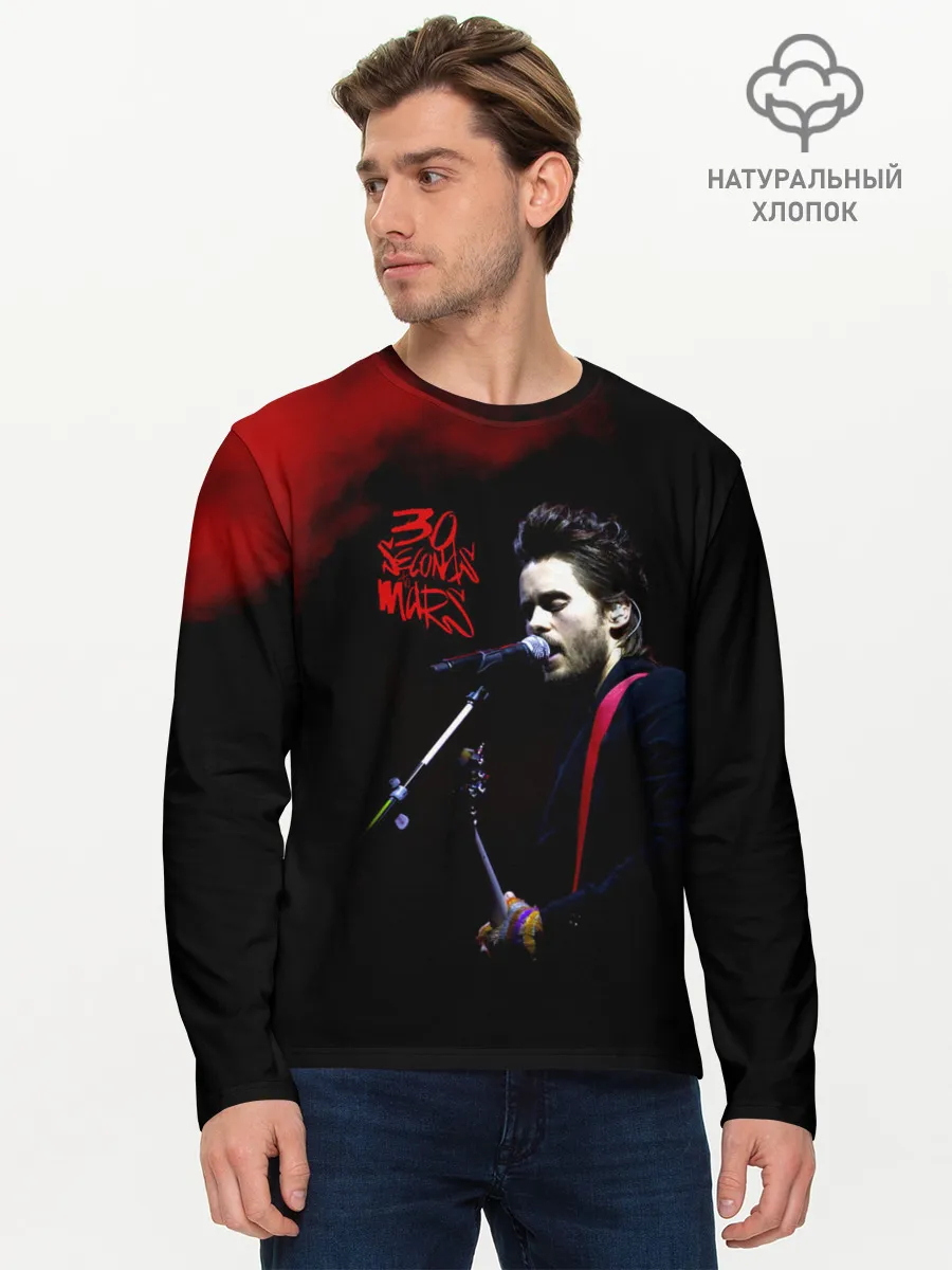 Мужской лонгслив базовый / Джаред Лето - 30 Seconds to Mars