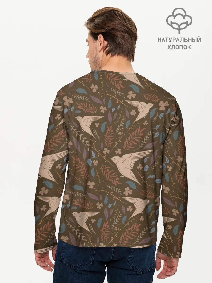 Мужской лонгслив базовый / Литой стриж