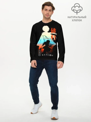 Мужской лонгслив базовый / Бродяга Кэнсин - Химура