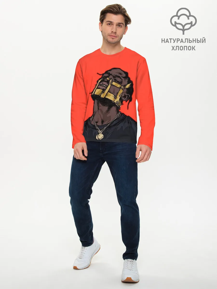 Мужской лонгслив базовый / Арт с Тревисом