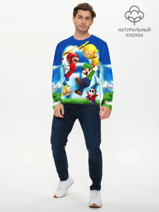 Мужской лонгслив базовый / SuperFlyMario