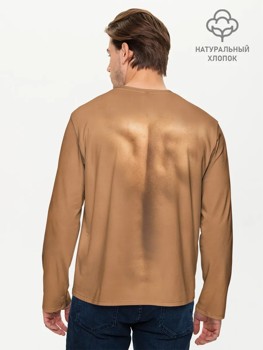 Мужской лонгслив базовый / Открытая грудная клетка