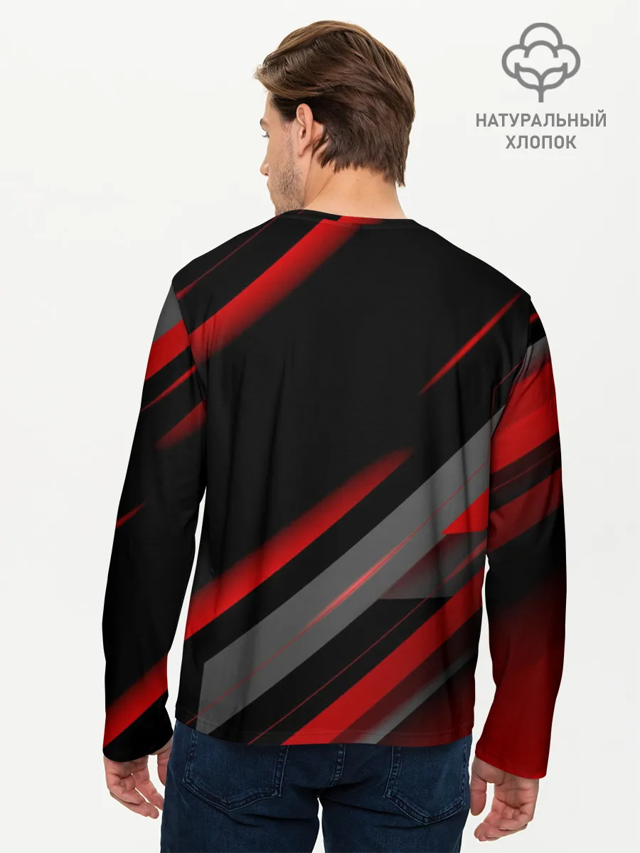 Мужской лонгслив базовый / Геометрия Ауди