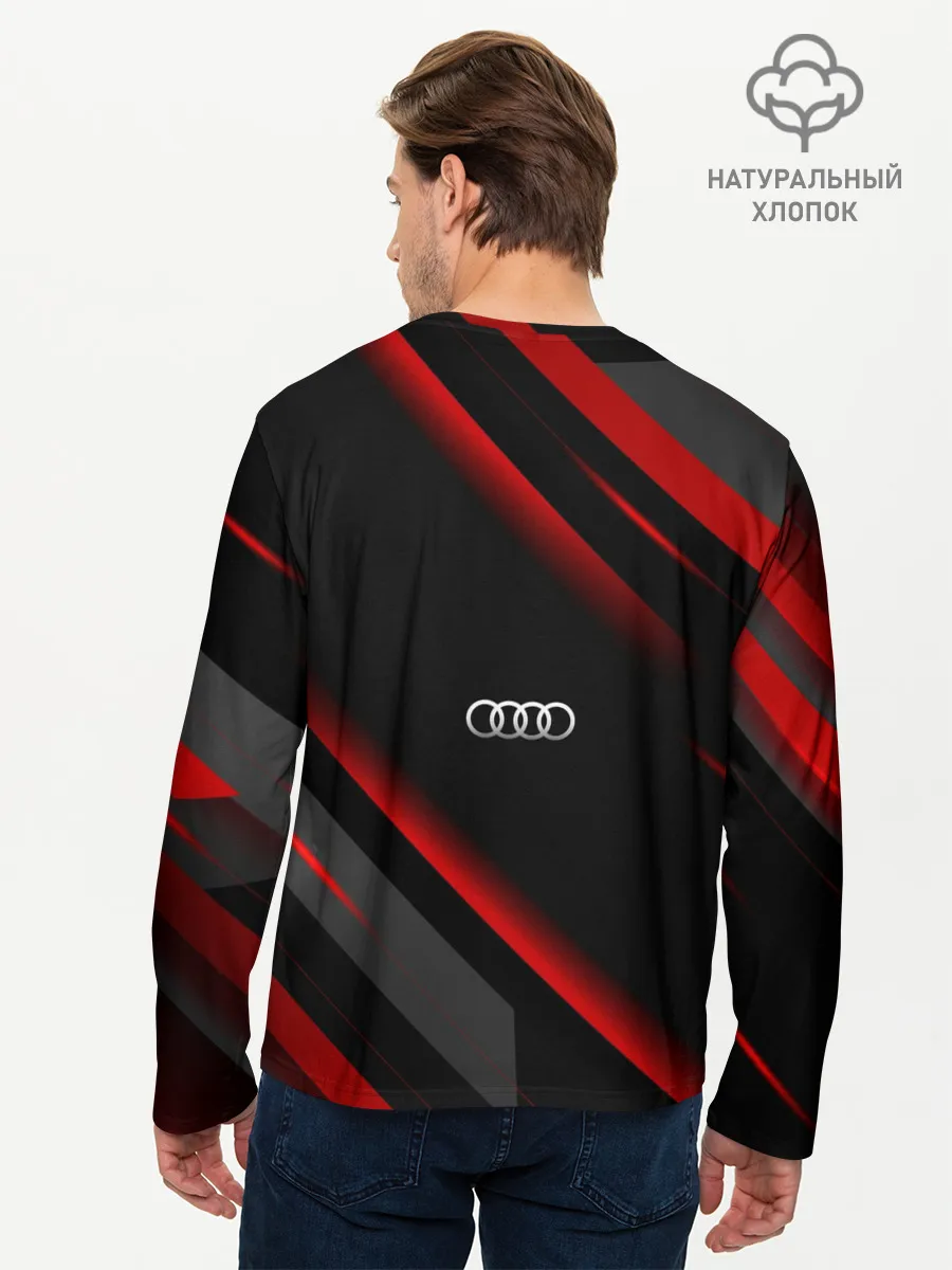 Мужской лонгслив базовый / Ауди - Геометрия