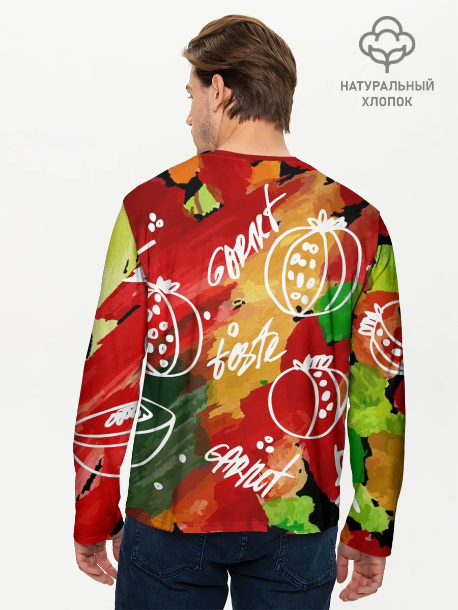 Мужской лонгслив базовый / Вкус граната