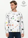 Мужской лонгслив базовый / TOCA BOCA УЗОР ФОН