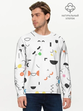 Мужской лонгслив базовый / TOCA BOCA УЗОР ФОН