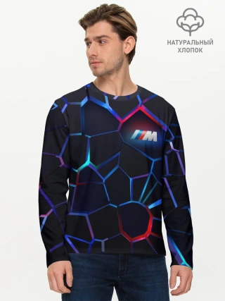 Мужской лонгслив базовый / BMW SPORT | 3D плиты