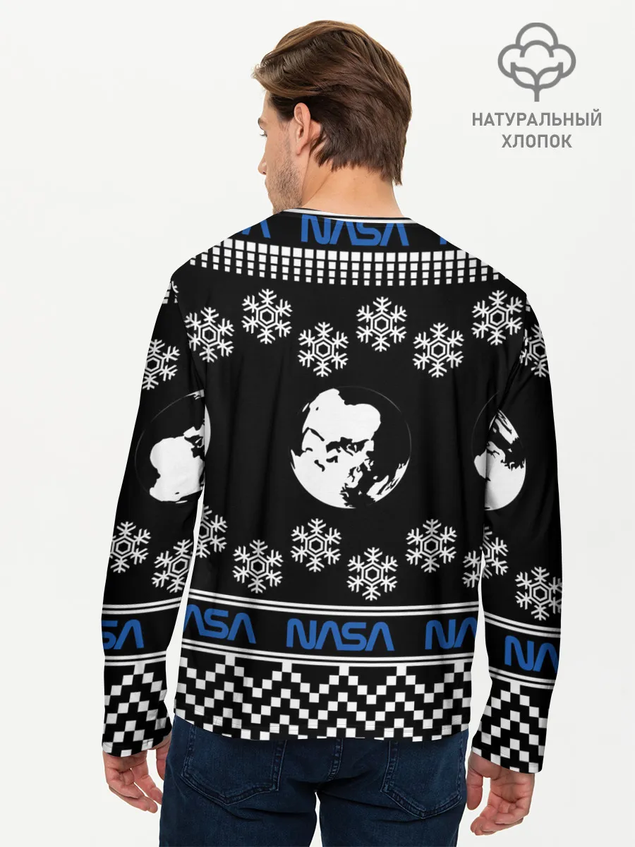 Мужской лонгслив базовый / НАСА