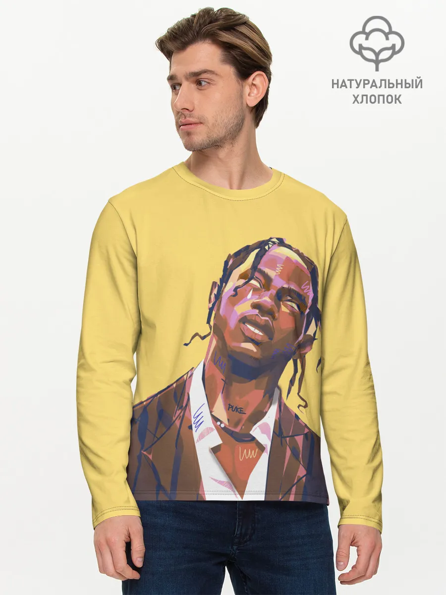 Мужской лонгслив базовый / Travis art