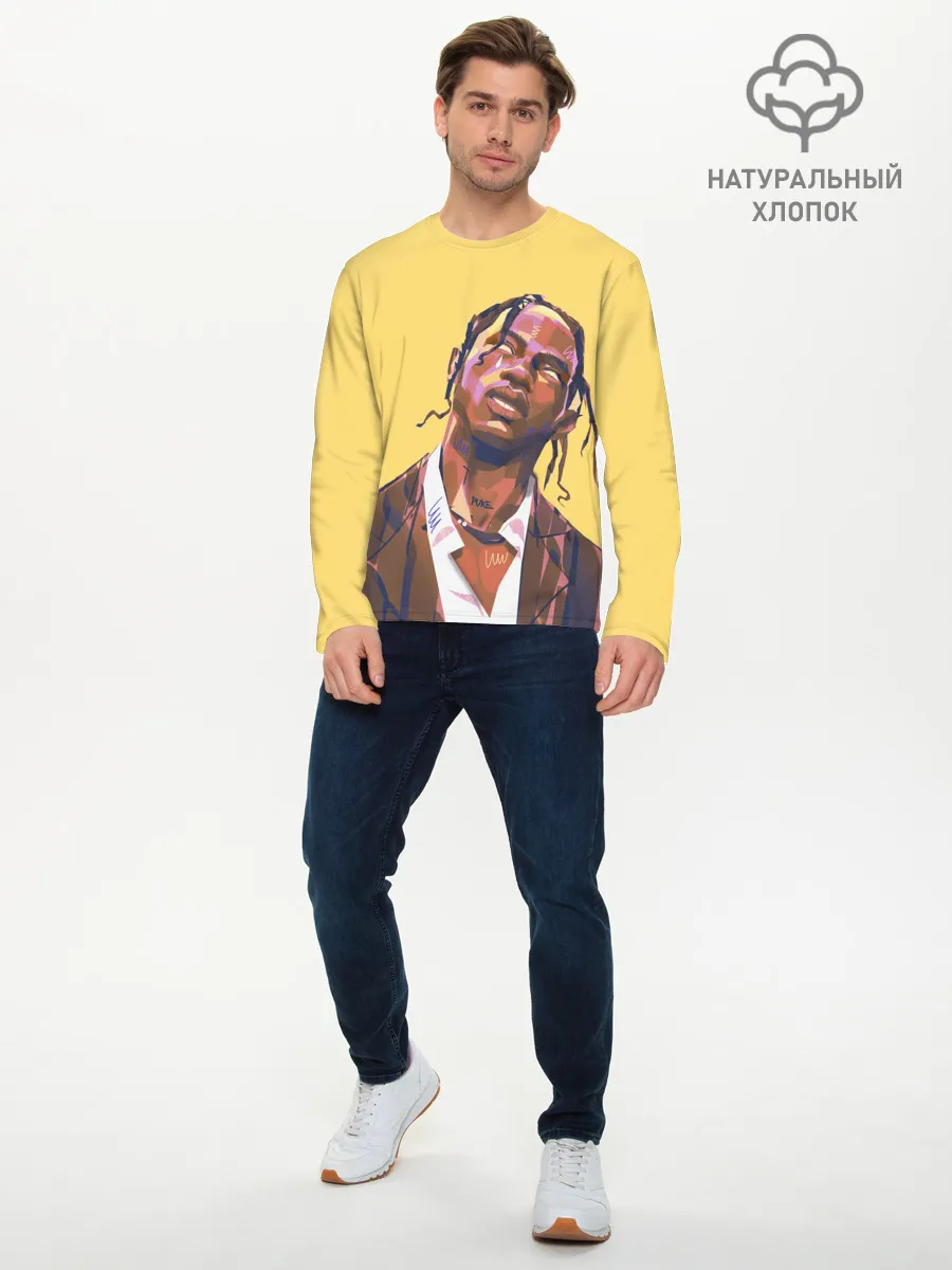 Мужской лонгслив базовый / Travis art