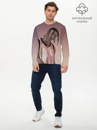 Мужской лонгслив базовый / Потёкший Тревис