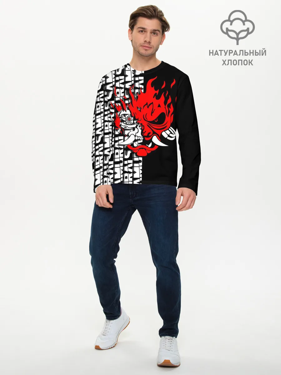 Мужской лонгслив базовый / SAMURAI | CYBERPUNK 2077 | КИБЕРПАНК