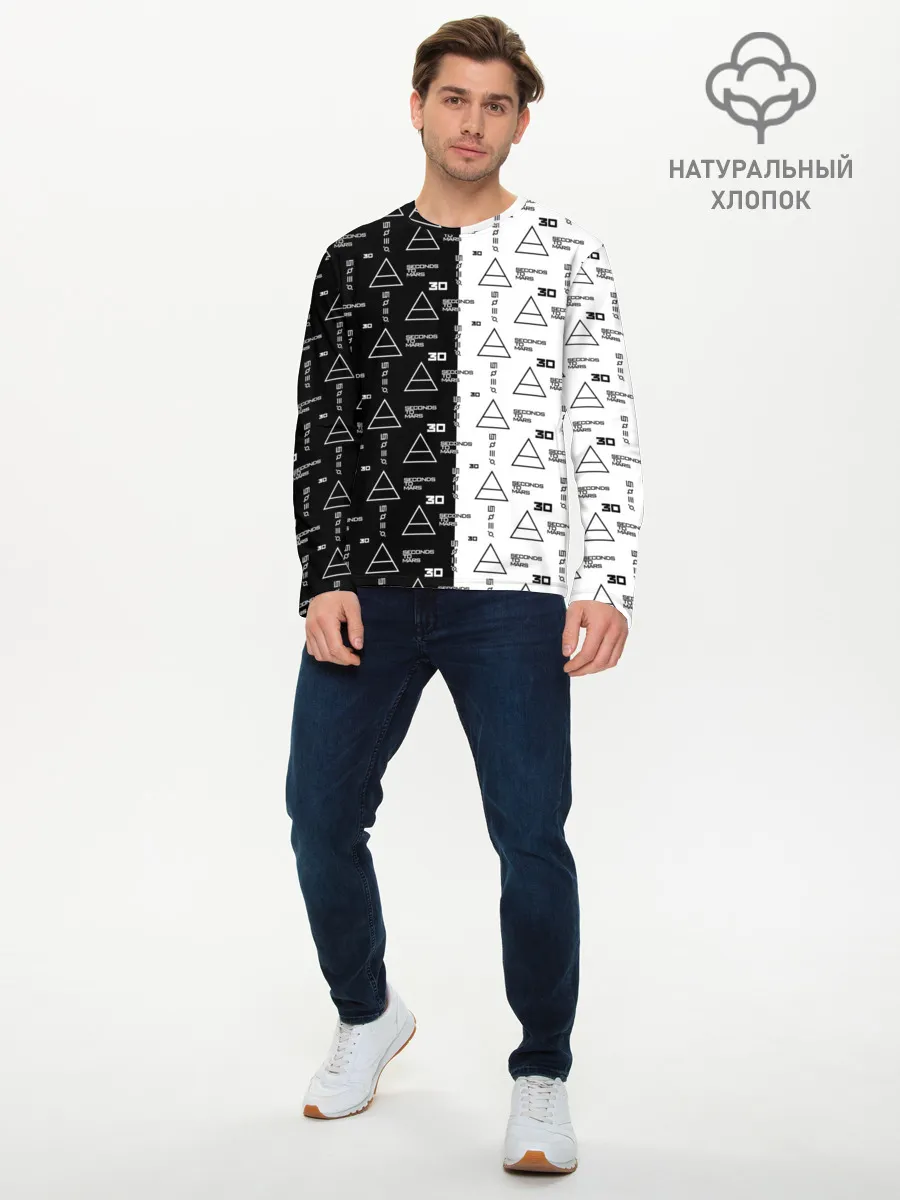 Мужской лонгслив базовый / 30 Seconds to Mars