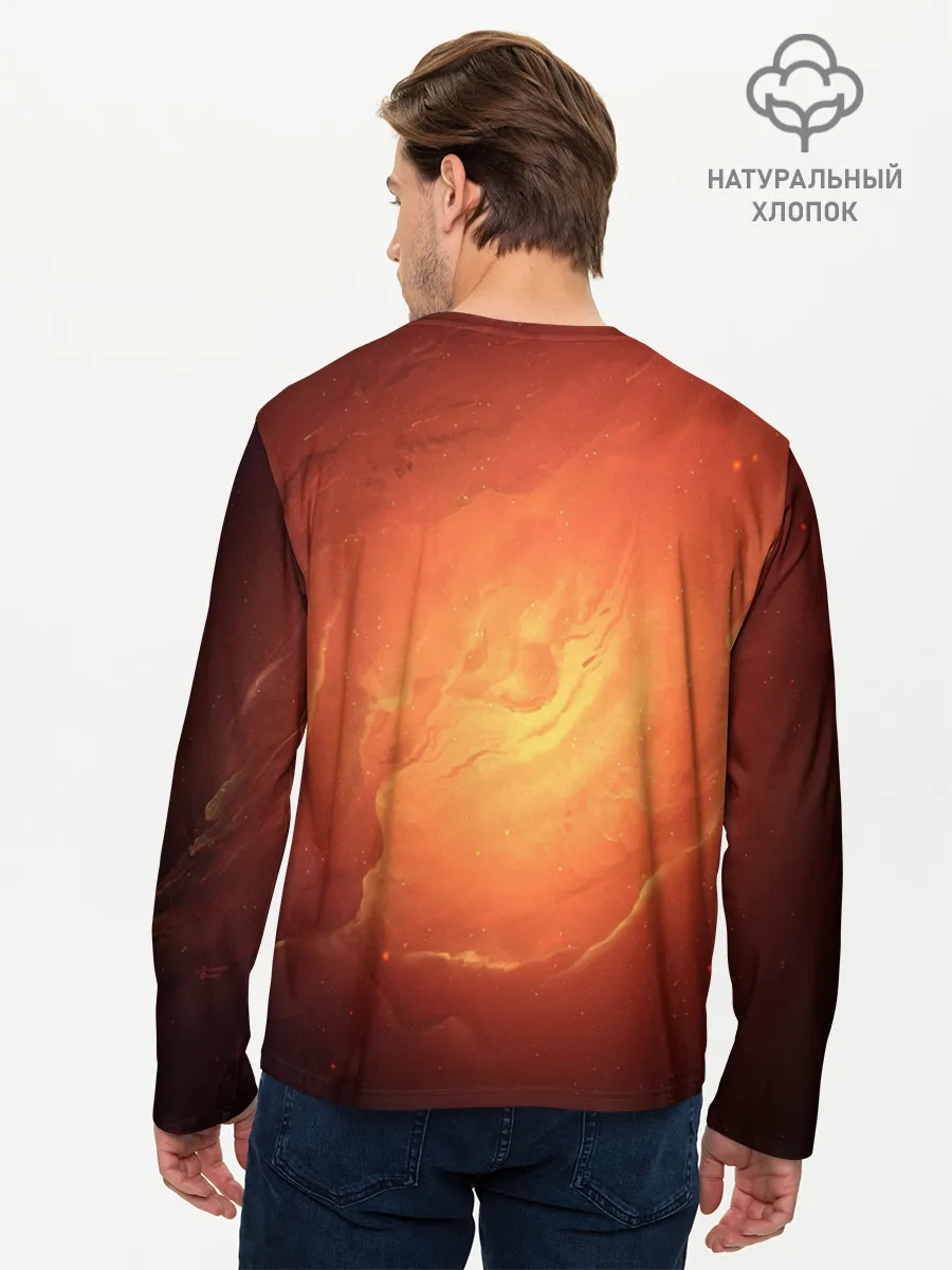 Мужской лонгслив базовый / Cat 50/50