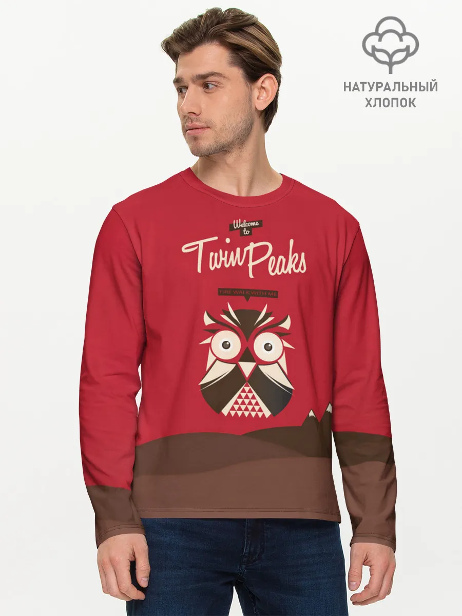 Мужской лонгслив базовый / FIRE WALK WITH ME Twin Peaks
