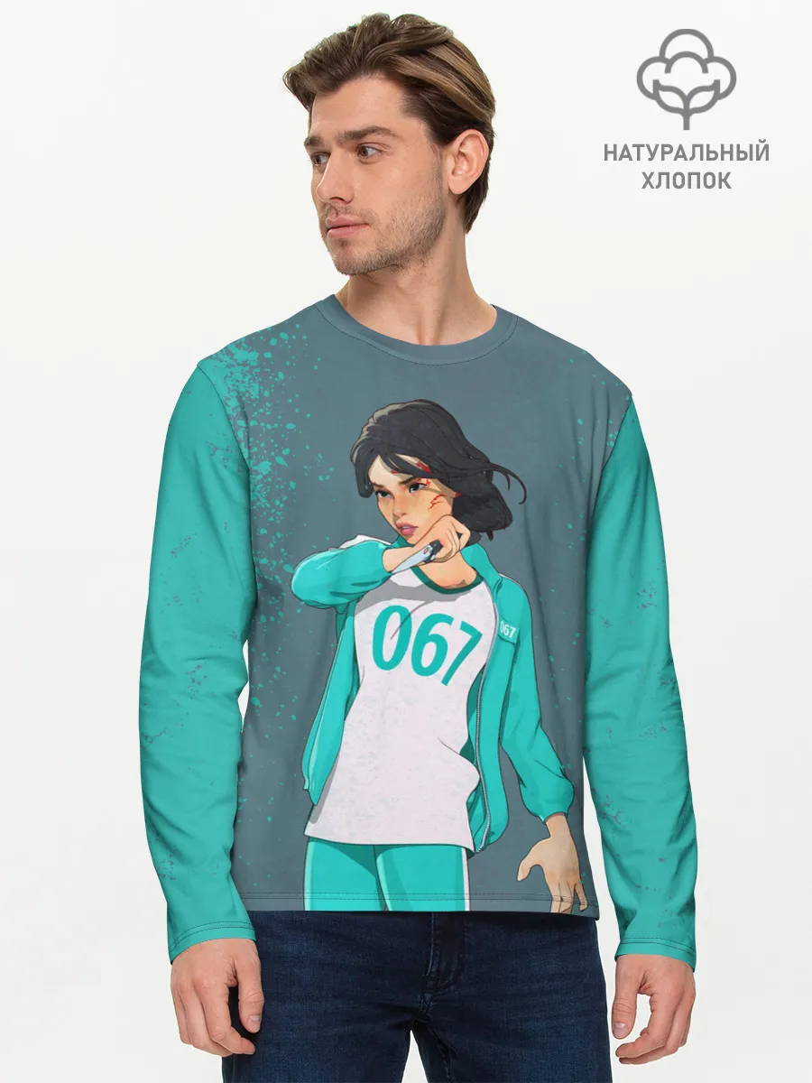 Мужской лонгслив базовый / 067 | Кан Сэ Бёк с ножом