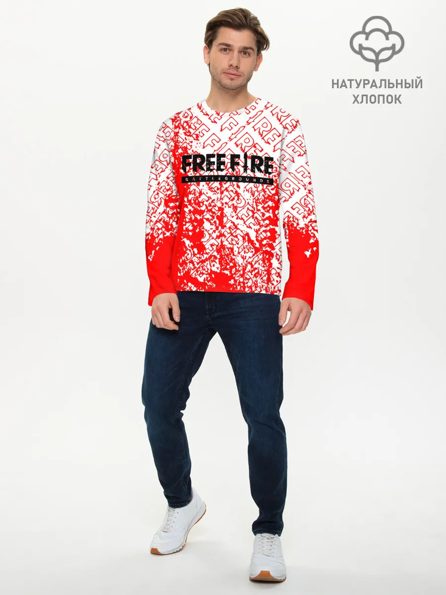 Мужской лонгслив базовый / День Booyah | Garena Free Fire.