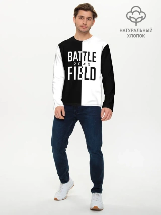 Мужской лонгслив базовый / БАТЛФИЛД 2042 | ЛОГОТИП