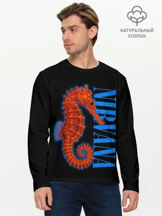 Мужской лонгслив базовый / NIRVANA SEAHORSE
