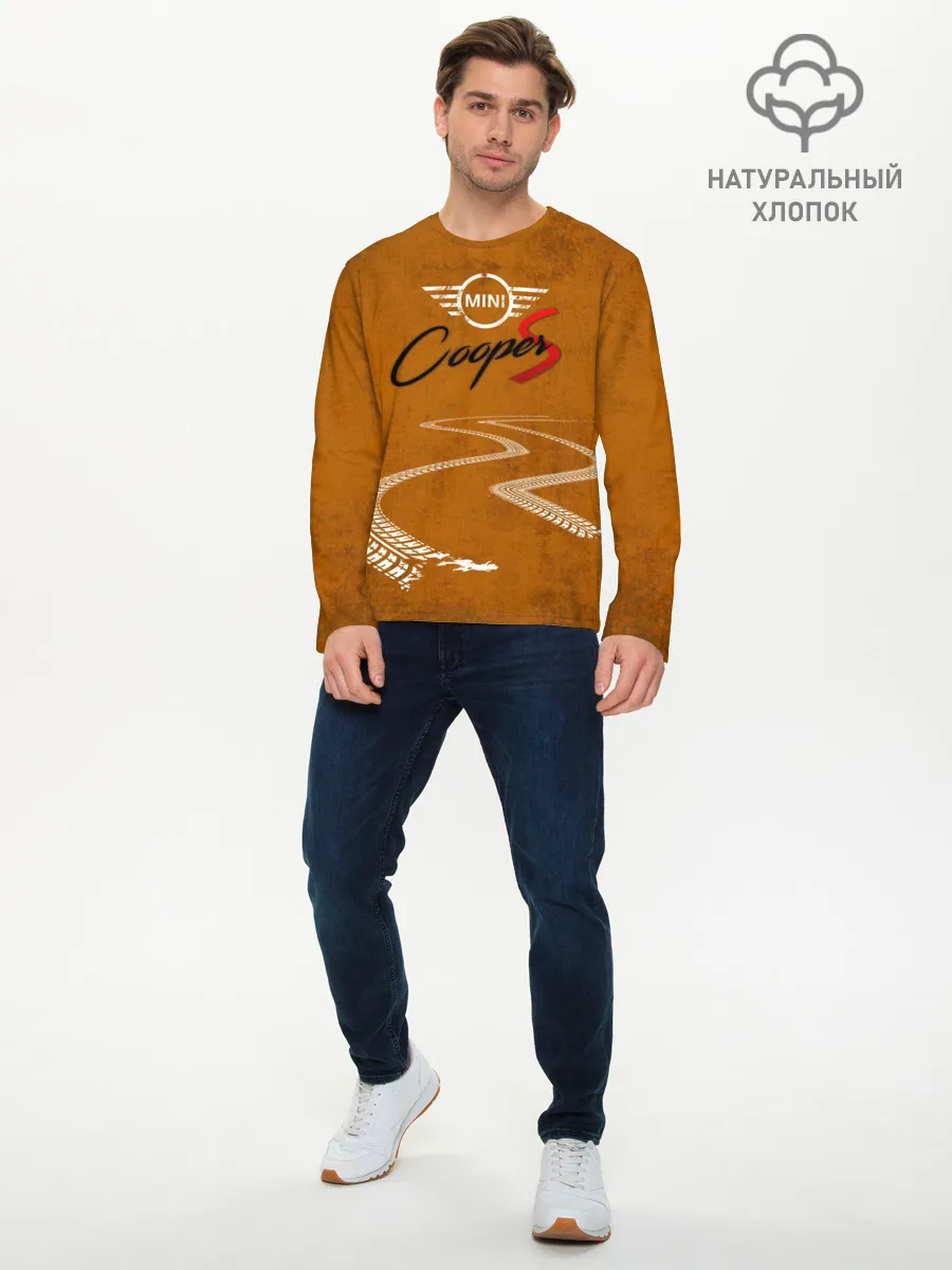 Мужской лонгслив базовый / Следы Mini