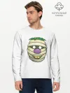 Мужской лонгслив базовый / улыбающейся голова мумии