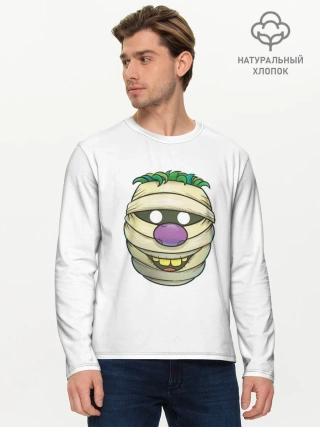 Мужской лонгслив базовый / улыбающейся голова мумии