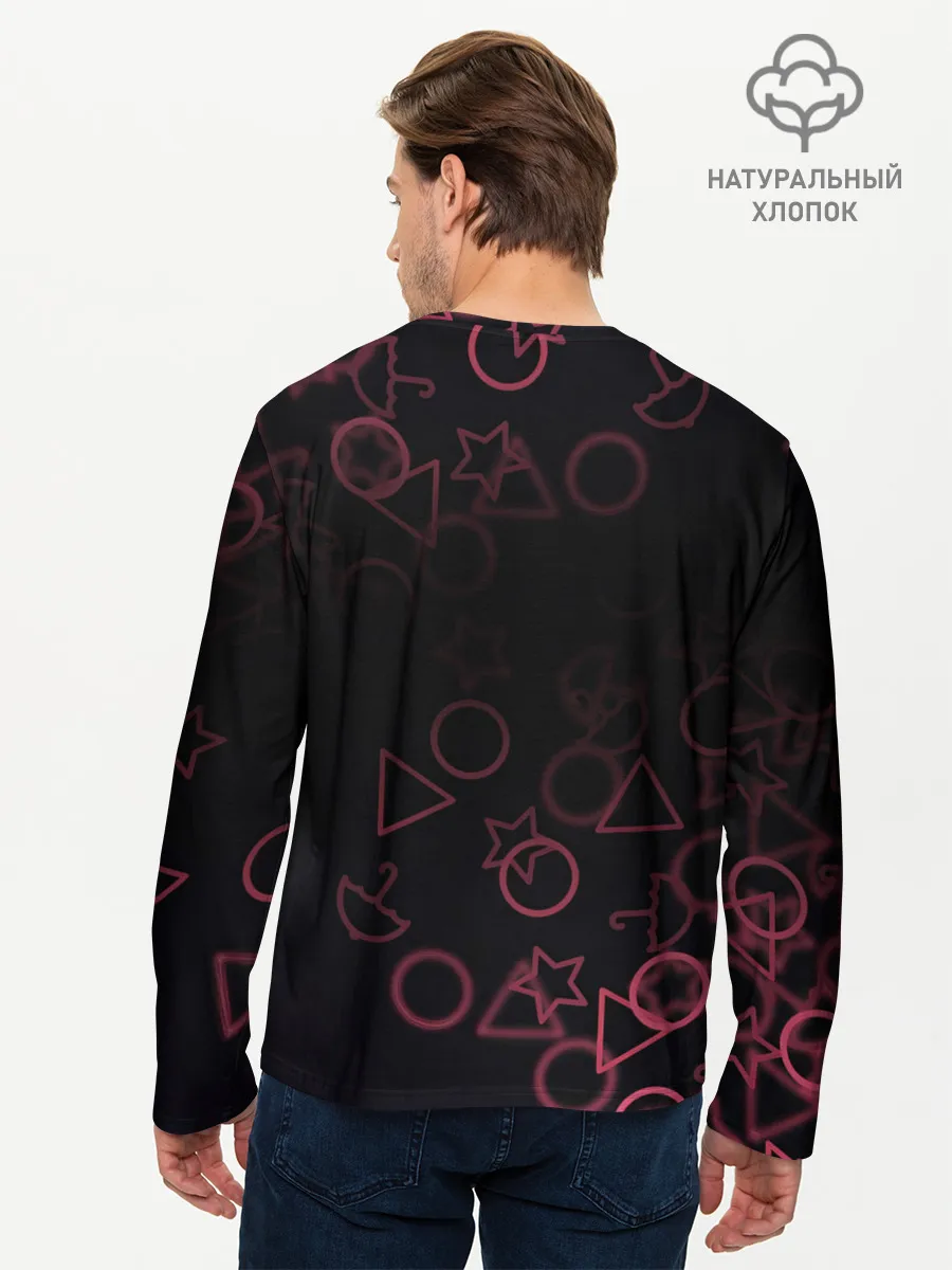 Мужской лонгслив базовый / Squid Game Pattern.