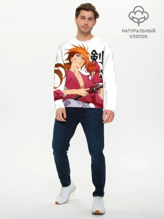 Мужской лонгслив базовый / Бродяга Кенсин - Химура