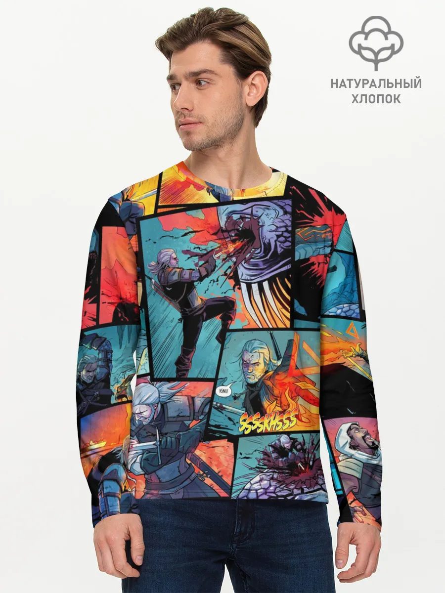 Мужской лонгслив базовый / Ведьмак / The Witcher