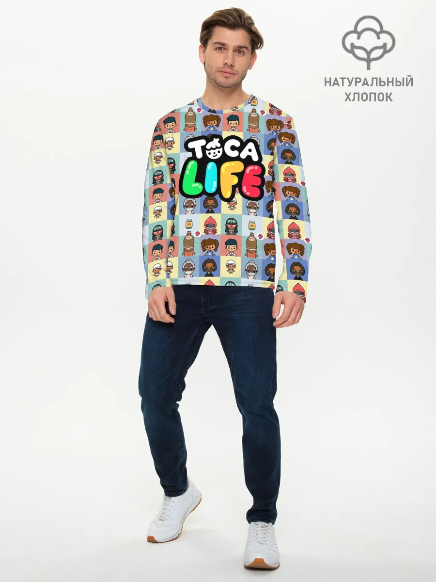 Мужской лонгслив базовый / Toca Boca characters | Тока бока персонажи
