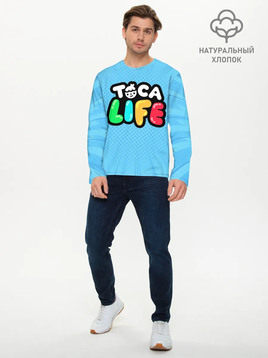 Мужской лонгслив базовый / Toca Boca logo | Тока Бока логотип