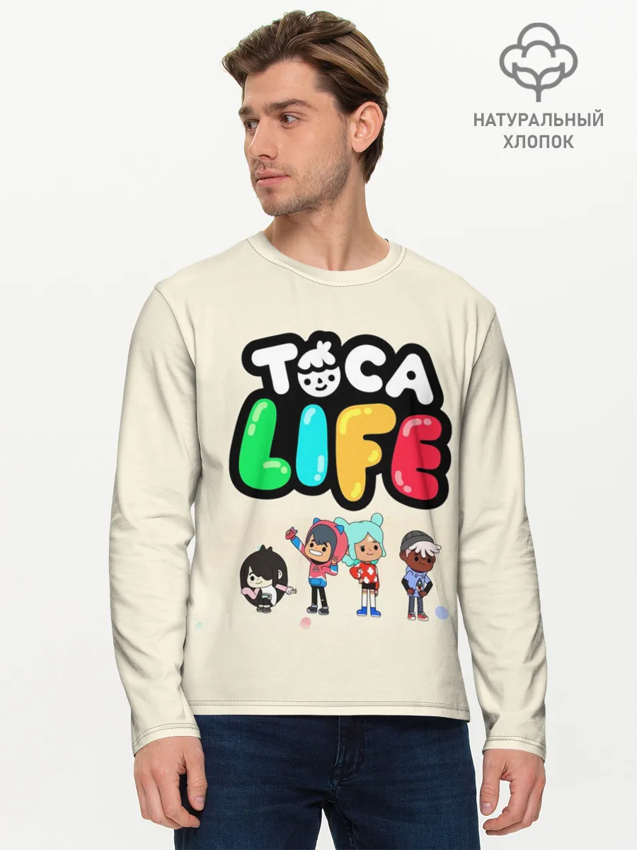 Мужской лонгслив базовый / Toca Boca Рита, Зик, Нари, Леон