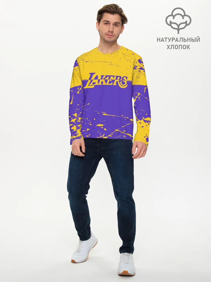 Мужской лонгслив базовый / Kobe Bryant - Los Angeles Lakers - NBA