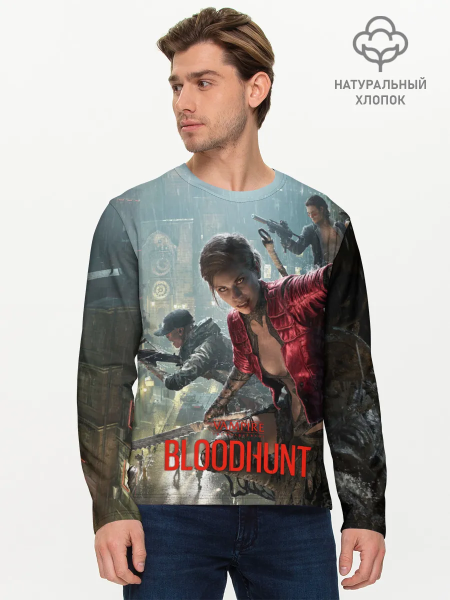 Мужской лонгслив базовый / Vampire: The Masquerade - Bloodhunt