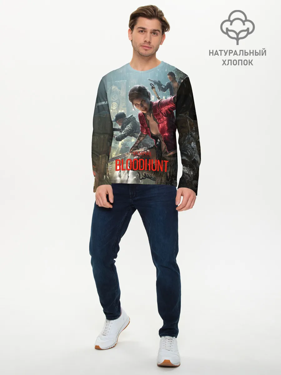 Мужской лонгслив базовый / Vampire: The Masquerade - Bloodhunt
