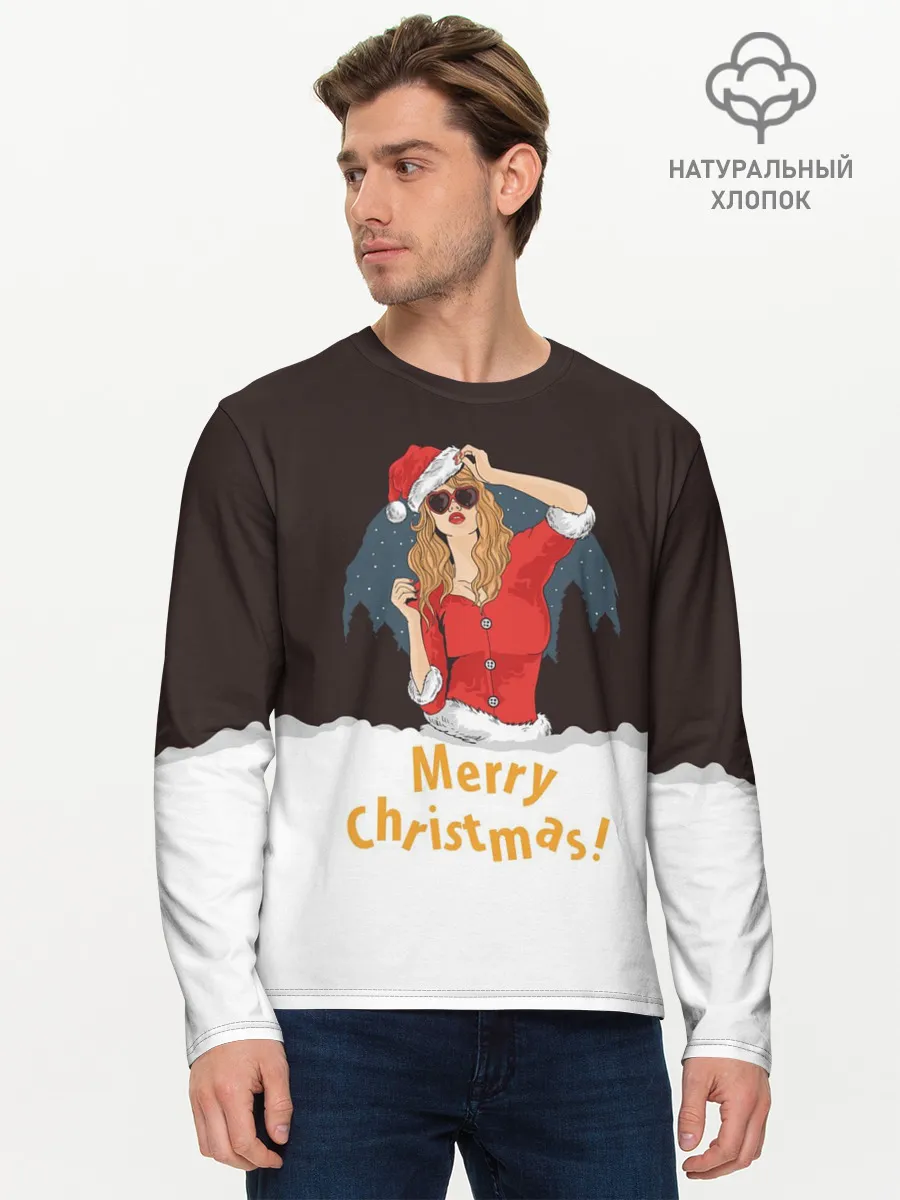 Мужской лонгслив базовый / Снегурка