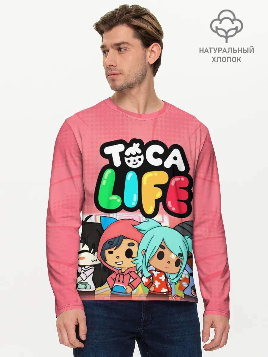 Мужской лонгслив базовый / Toca Boca | Тока бока персонажи игры
