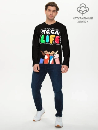 Мужской лонгслив базовый / Toca Boca | Тока бока ДРУЖБА