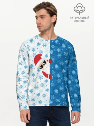 Мужской лонгслив базовый / С Новым Годом