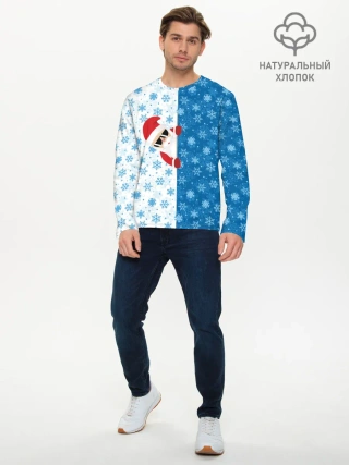 Мужской лонгслив базовый / С Новым Годом