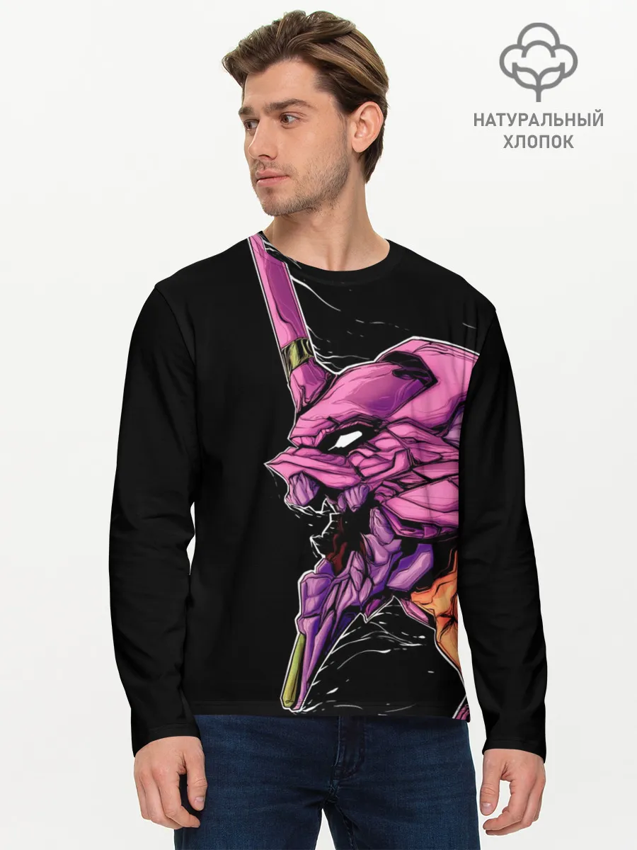 Мужской лонгслив базовый / Evangelion. Eva 01