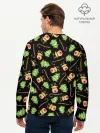 Мужской лонгслив базовый / Олени, елки и карамель