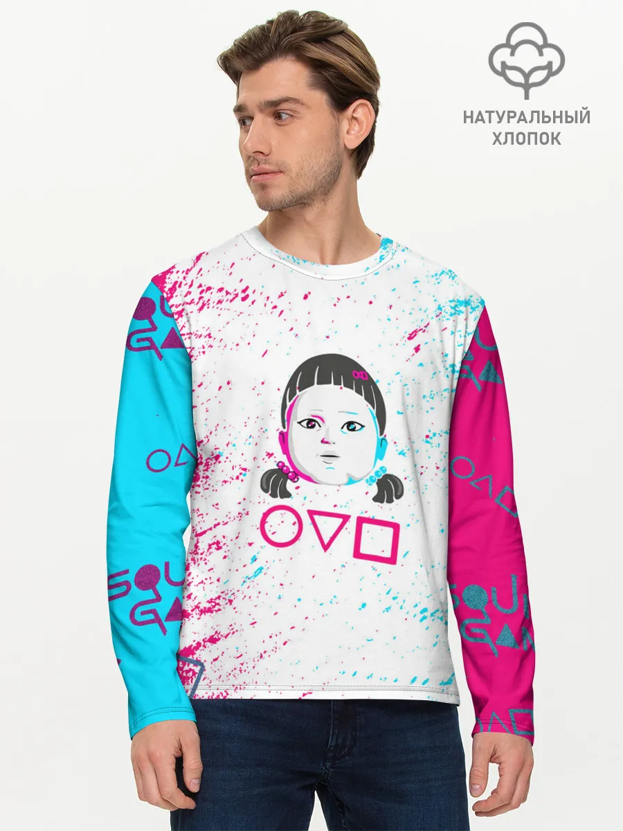 Мужской лонгслив базовый / Игра в кальмара | Squid Game | КУКЛА
