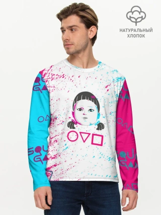 Мужской лонгслив базовый / Игра в кальмара | Squid Game | КУКЛА