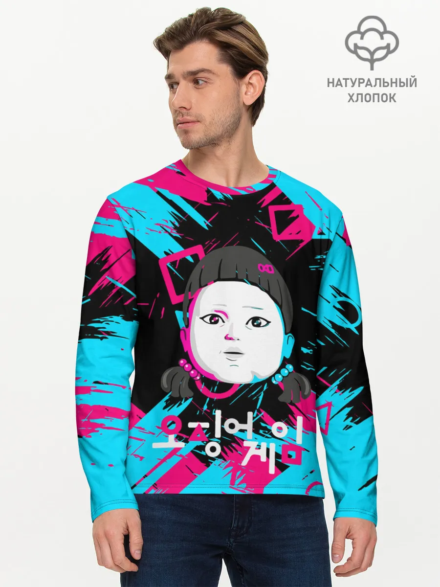 Мужской лонгслив базовый / SQUID GAME | ИГРА В КАЛЬМАРА | DOLL,